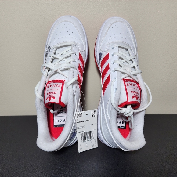 Adidas X Disney Pixar Forum Low White Scarlet Red GX0991 Men's Shoes Size 6.5 - Picture 8 of 12